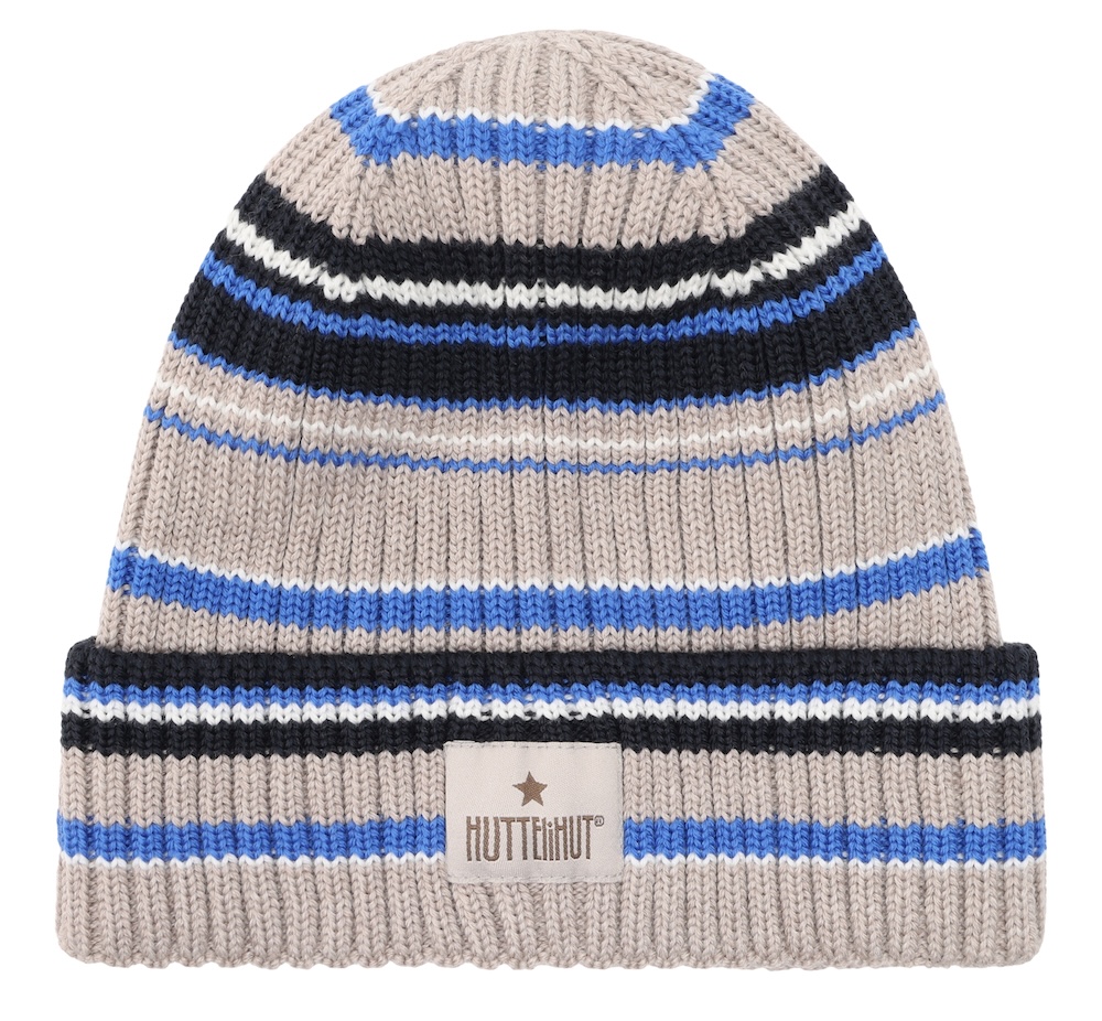 HUTTELiHUT Wollmütze Beanie aus Wolle Dazzling Blau Gestreift HUTTELiHUT Wollmütze Beanie aus Wolle Dazzling Blau Gestreift