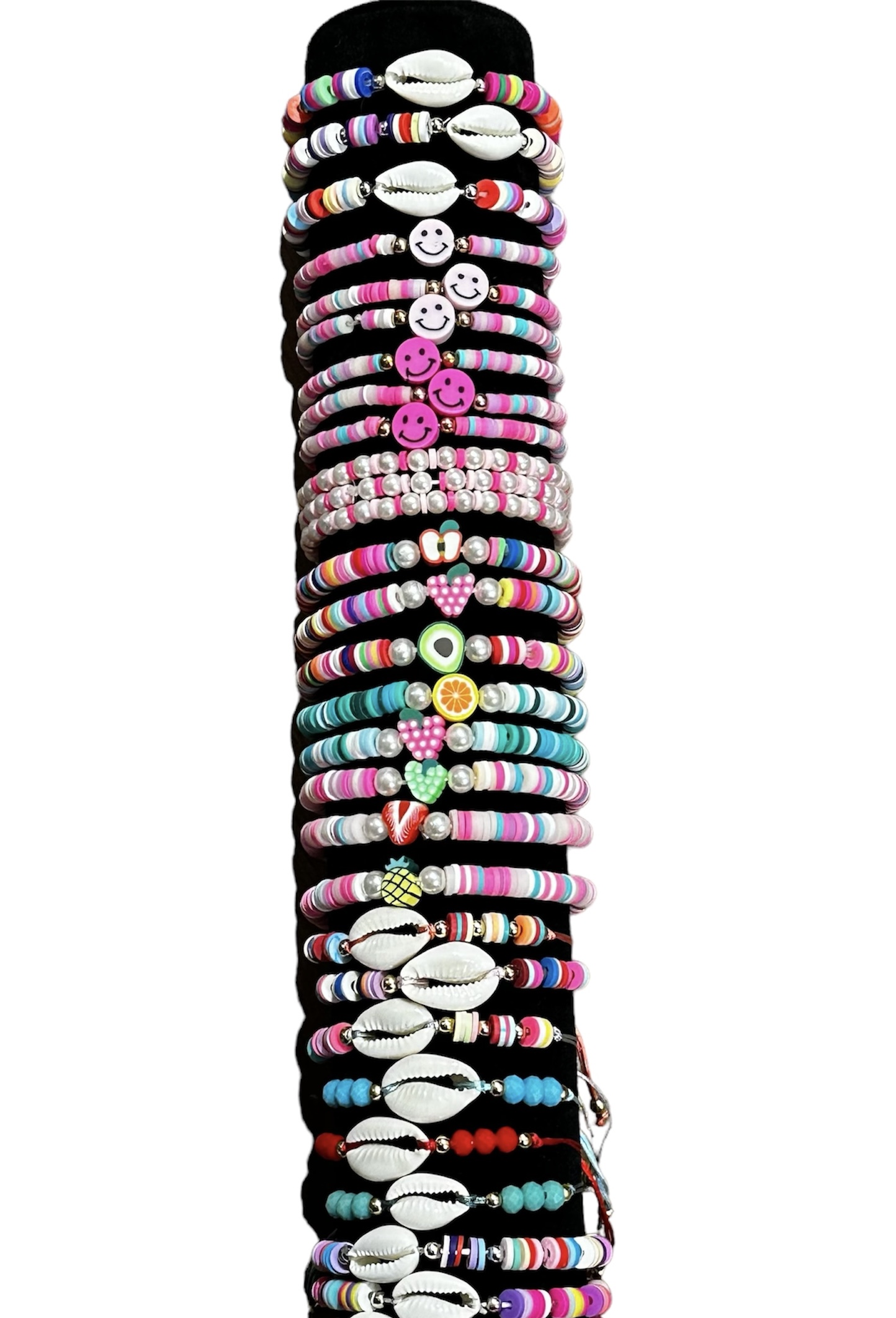 20240212_174726 KisMe Armband vom Ast - Fimo, Muscheln, Perlen - sortiert