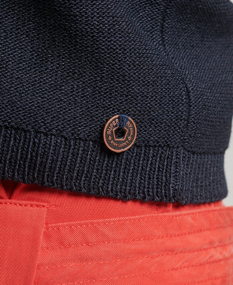 Superdry Feinstrick Top in Eclipse Navy