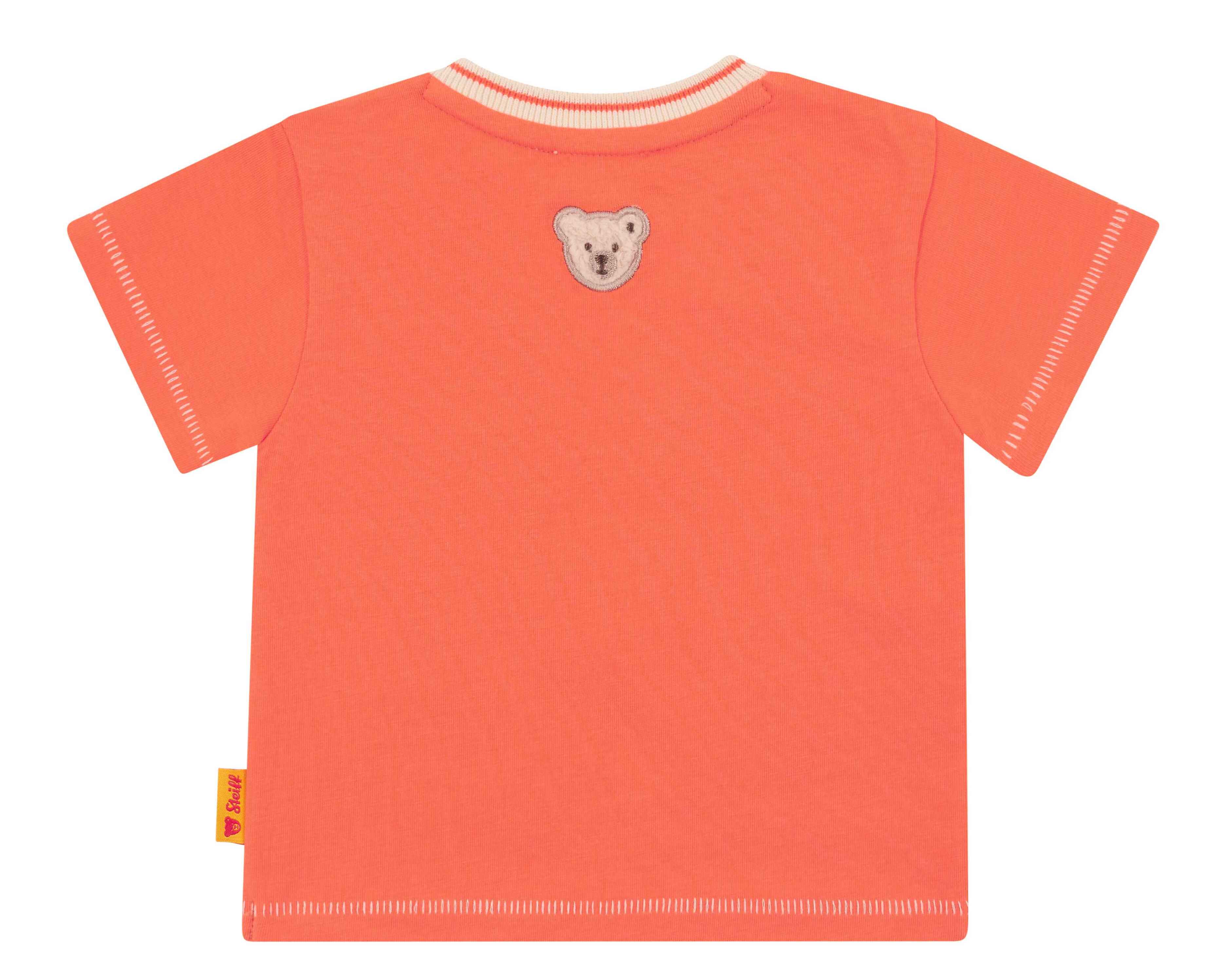 Steiff Baby Kurzarm T-Shirt in Orange - Palmen Bär Ocean - SALE