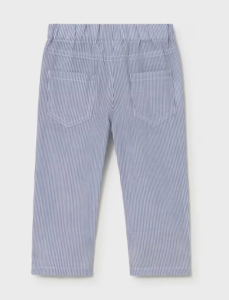 Mayoral Super Leichte Seersucker Sommer Chino Hose Blau Gestreift Mayoral Super Leichte Seersucker Sommer Chino Hose Blau Gestreift