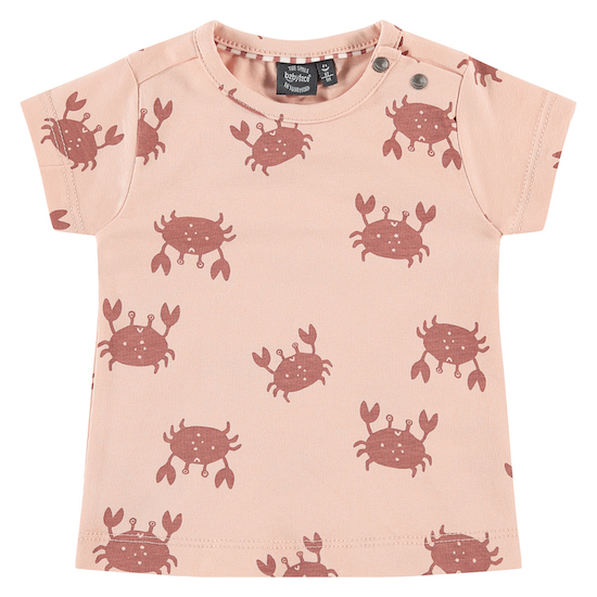 Babyface Girls kurzarm T-Shirt in Rosa mit Krebsen