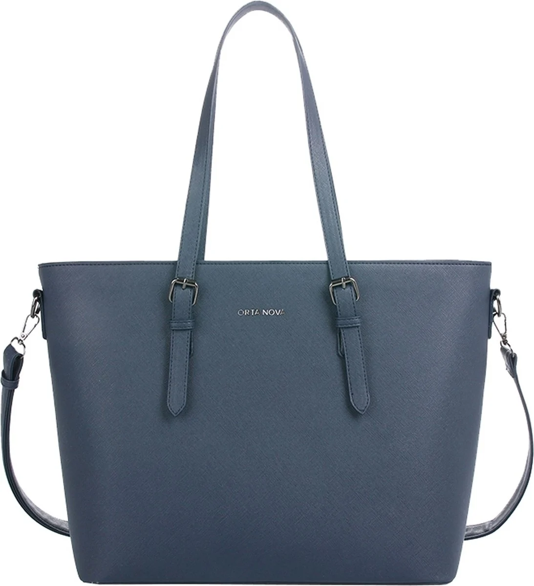 Orta Nova Brescia Shopper Tasche in Navy Blau