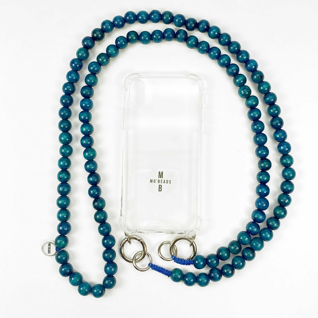 1605635335 Mo Beads Holzperlen Handykette in Petrol