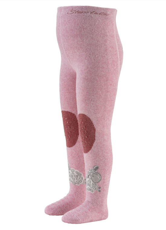 Sterntaler Krabbelstrumpfhose Schaf aus Baumwoll-Mischgewebe in Rosa - Schaf
