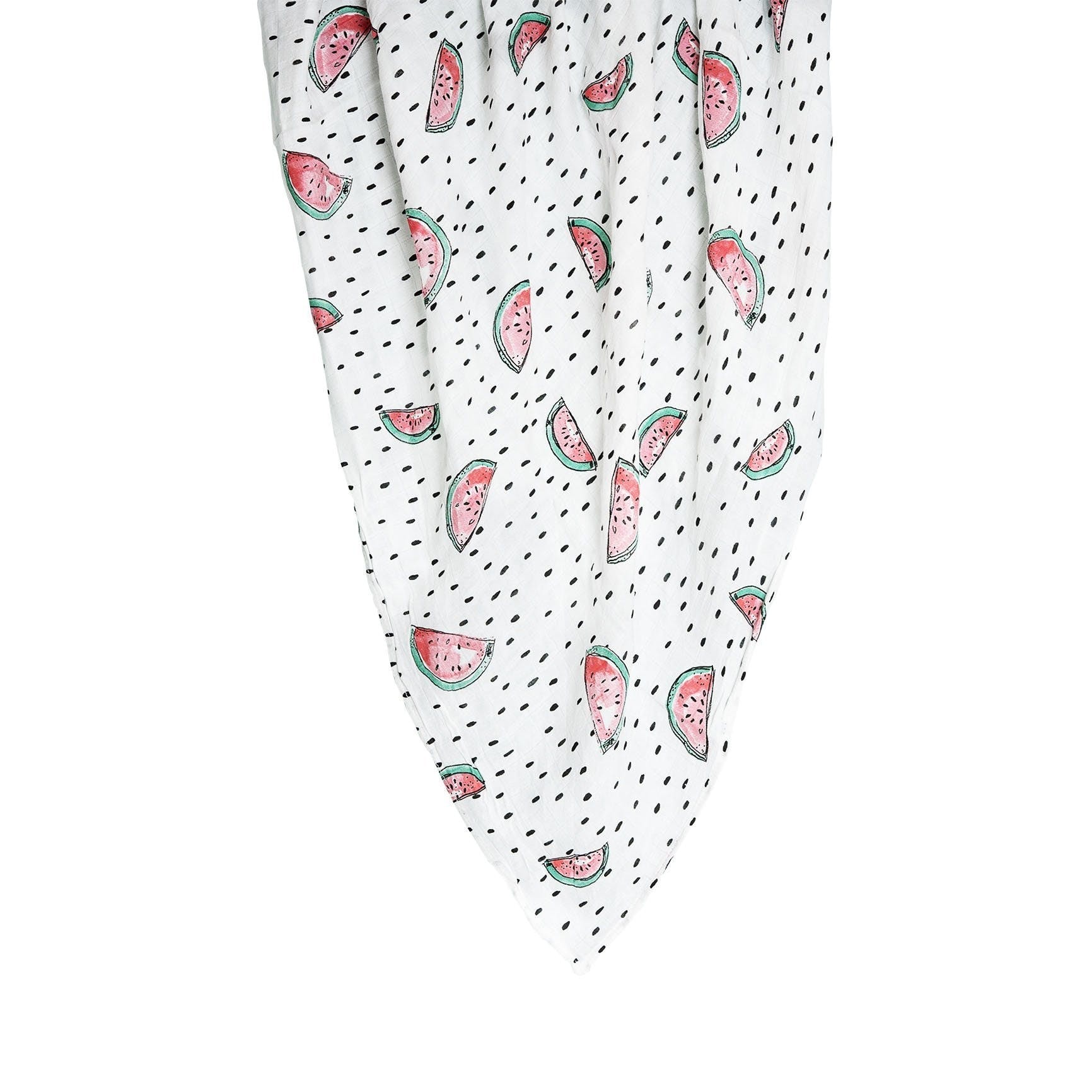 Hutch & Putch Mulltuch aus Bio Bambus 120x120cm - Wassermelone