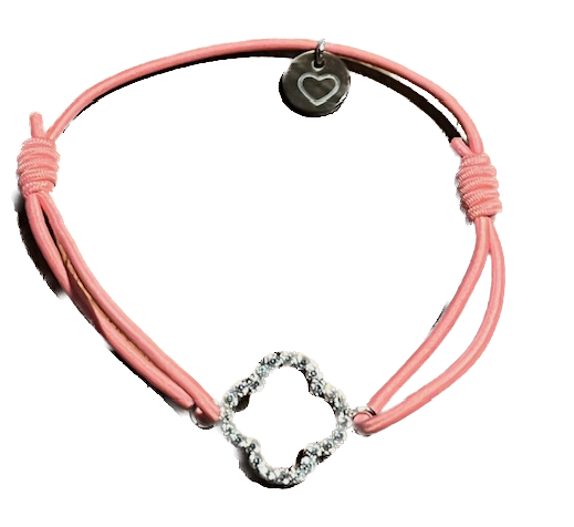 Lua Floris Armband - Elastisch mit Silber Glitzer Charm - Wählen Sie Ihre Farbe Lua Floris Armband - Elastisch mit Silber Glitzer Charm - Wählen Sie Ihre Farbe