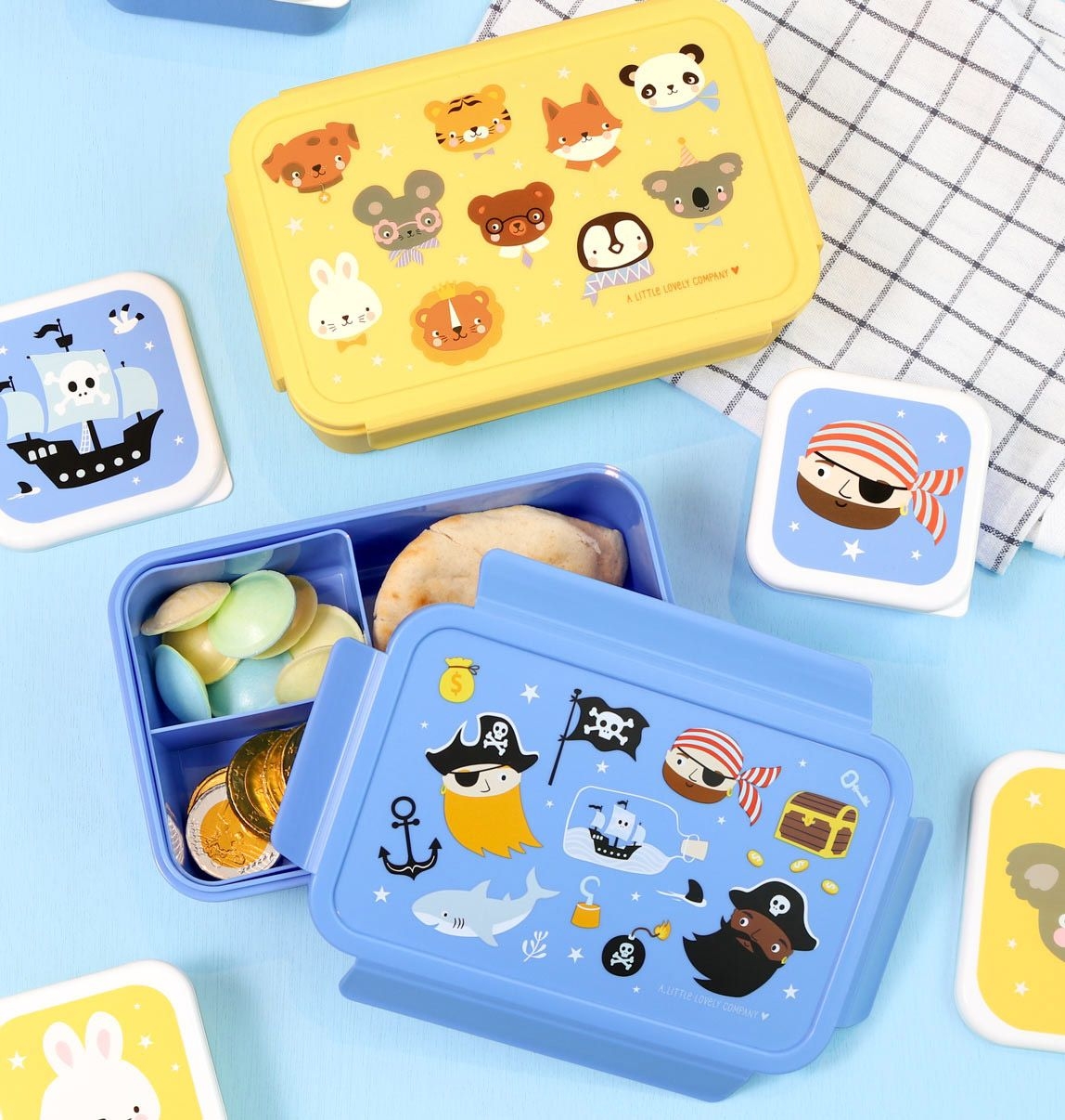 A Little Lovely Company Bento Box Brotzeitbox Lunchbox - Piraten