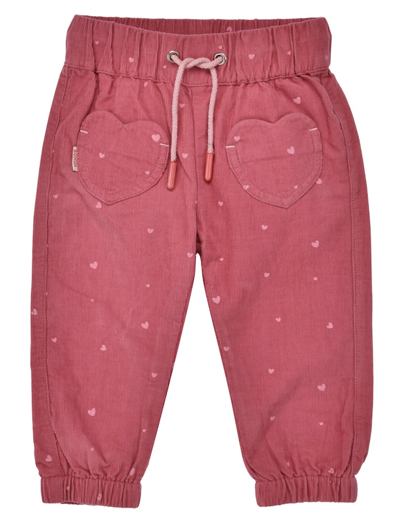 Bondi Baby Cordhose in Berry Pink mit Herzentaschen und Herzen Allover Bondi Baby Cordhose in Berry Pink mit Herzentaschen und Herzen Allover