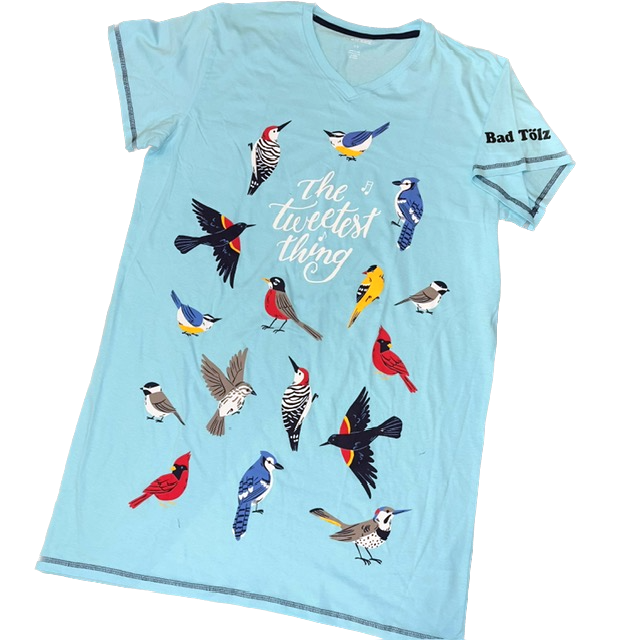 Little Blue House Nachthemd - Bad Tölz Night Shirt - The Tweetest Thing - Vogelchen Little Blue House Nachthemd - Bad Tölz Night Shirt - The Tweetest Thing - Vogelchen