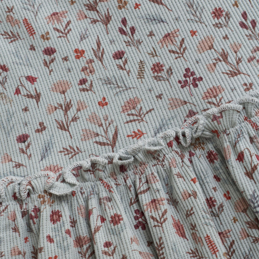 Minymo Kleid mit Puffärmeln und allover Print - Puritan Gray/GrauBlau - SALE Minymo Kleid mit Puffärmeln und allover Print - Puritan Gray/GrauBlau - SALE