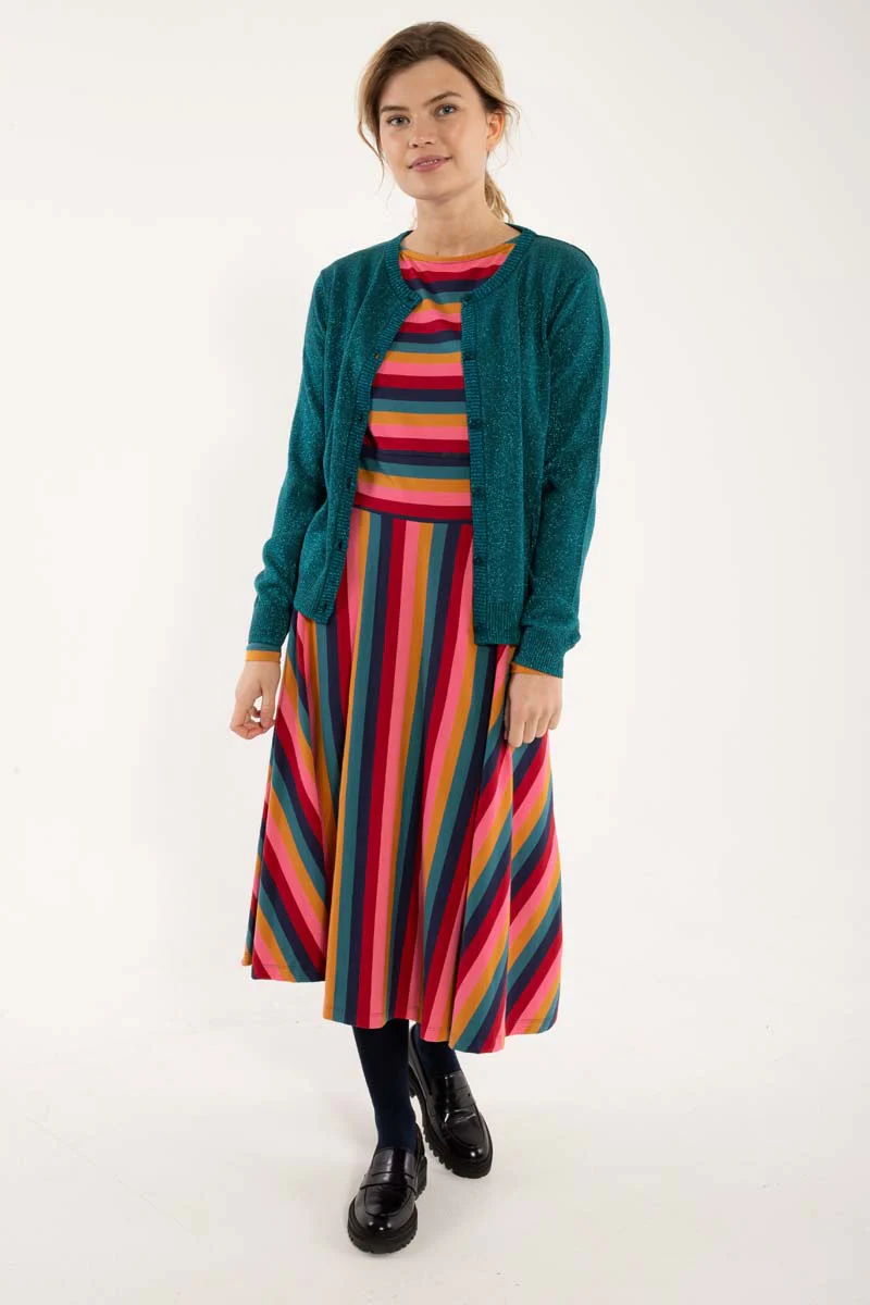 Danefae Damen Danesaga Glitzer Cardigan in Grün