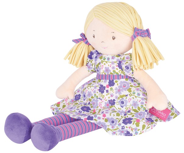 8505168 Tikiri Bonikka Puppe Peggy Blond mit lila Kleid 40 cm