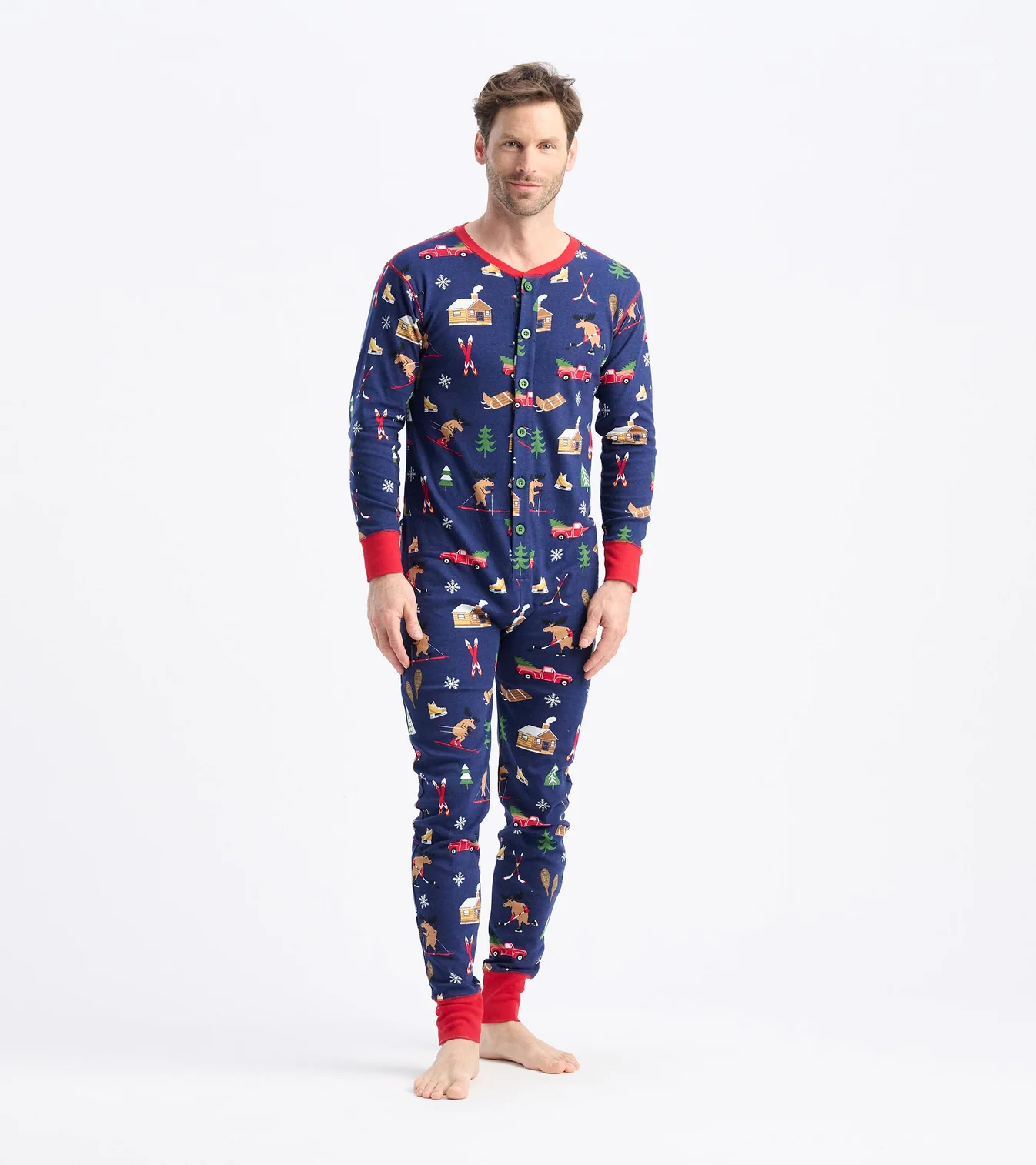 Little Blue House Adult Union Suit - Erwachsener Einteiler - Winter Cabin Onesie - Aprés Ski