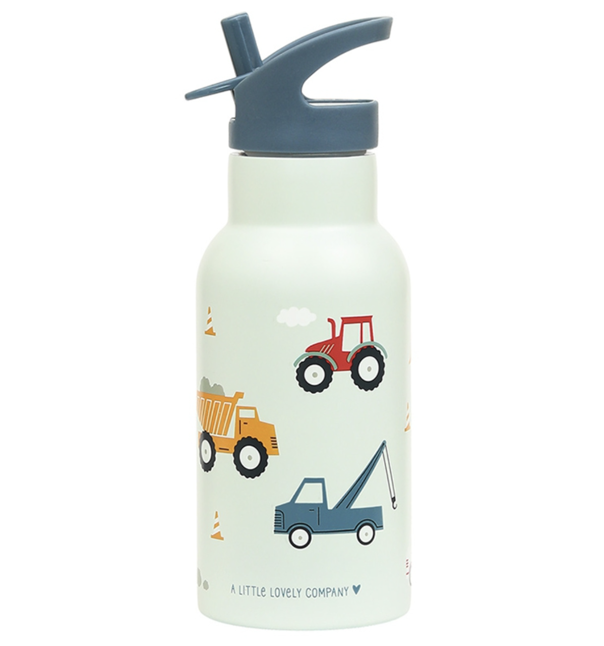A Lovely Little Company Thermos Edelstahl Trinkflasche mit Strohhalm - Fahrzeuge A Lovely Little Company Thermos Edelstahl Trinkflasche mit Strohhalm - Fahrzeuge