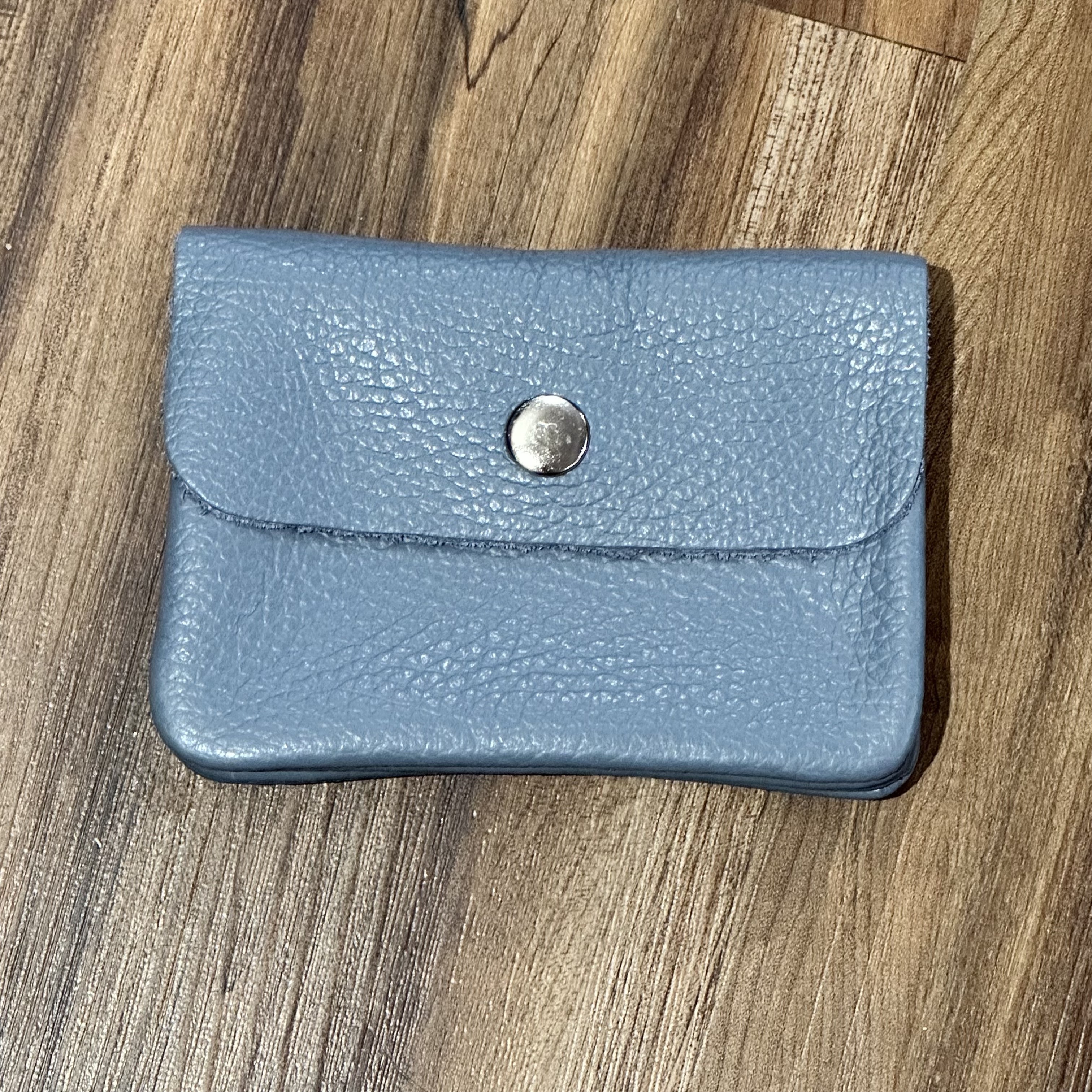 BFF Soft Leder Geldbeutel in Stahlblau - klein