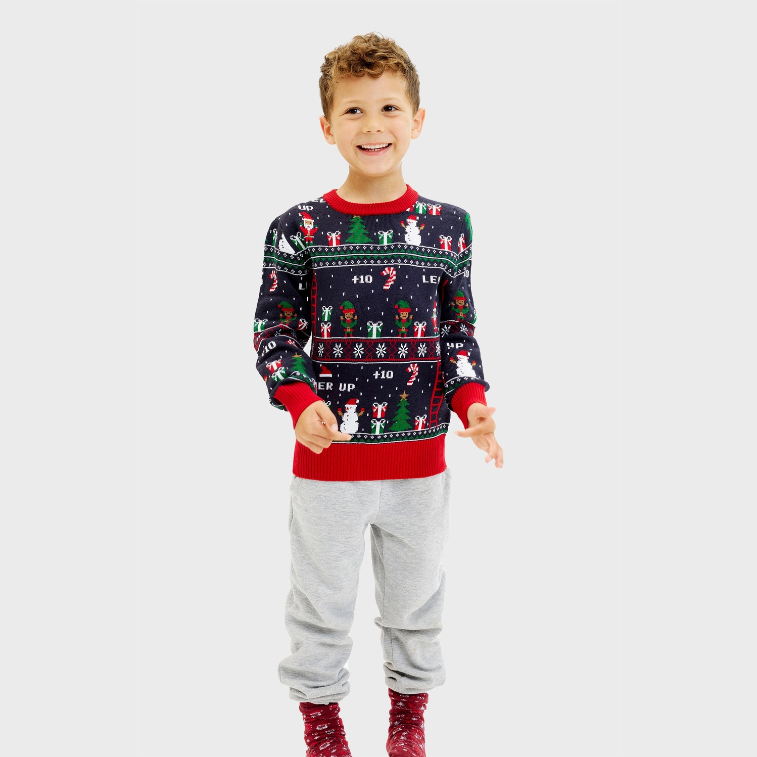 Christmas Sweater Unisex Weihnachtspullover - Vintage Gamer in Navy Christmas Sweater Unisex Weihnachtspullover - Vintage Gamer in Navy