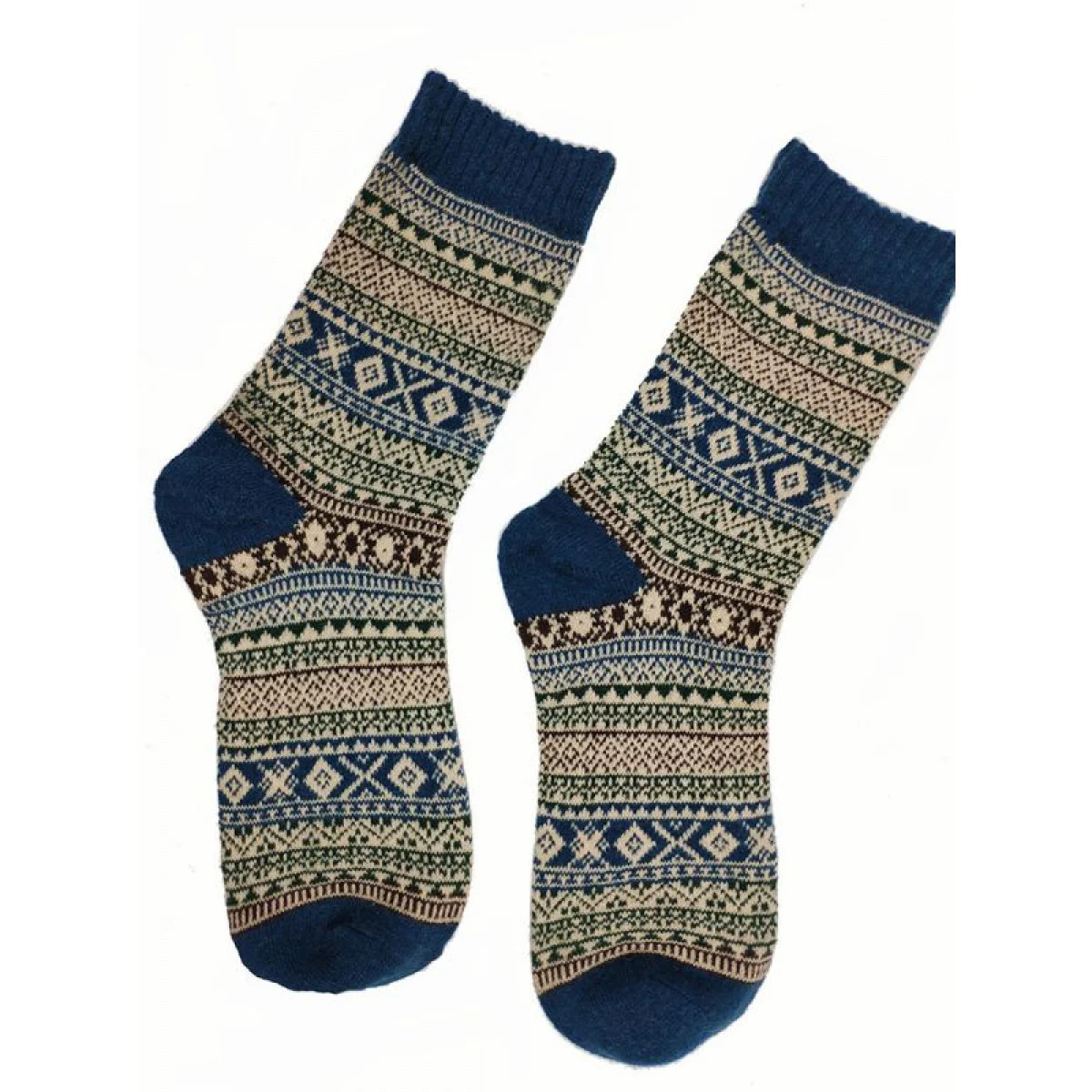 Joya Socken Männer - Wolle - Wollmix - Fairisle Norweger in Navy