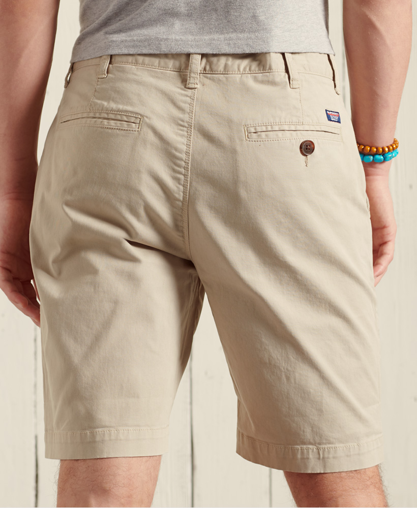Superdry-Chino-Braun-3 Superdry Chino Short in Hellbraun