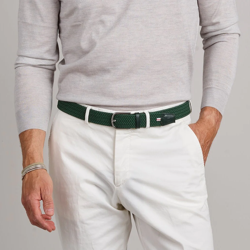 La Boucle Megève Herren Stretch Gürtel Mono Eden Grün
