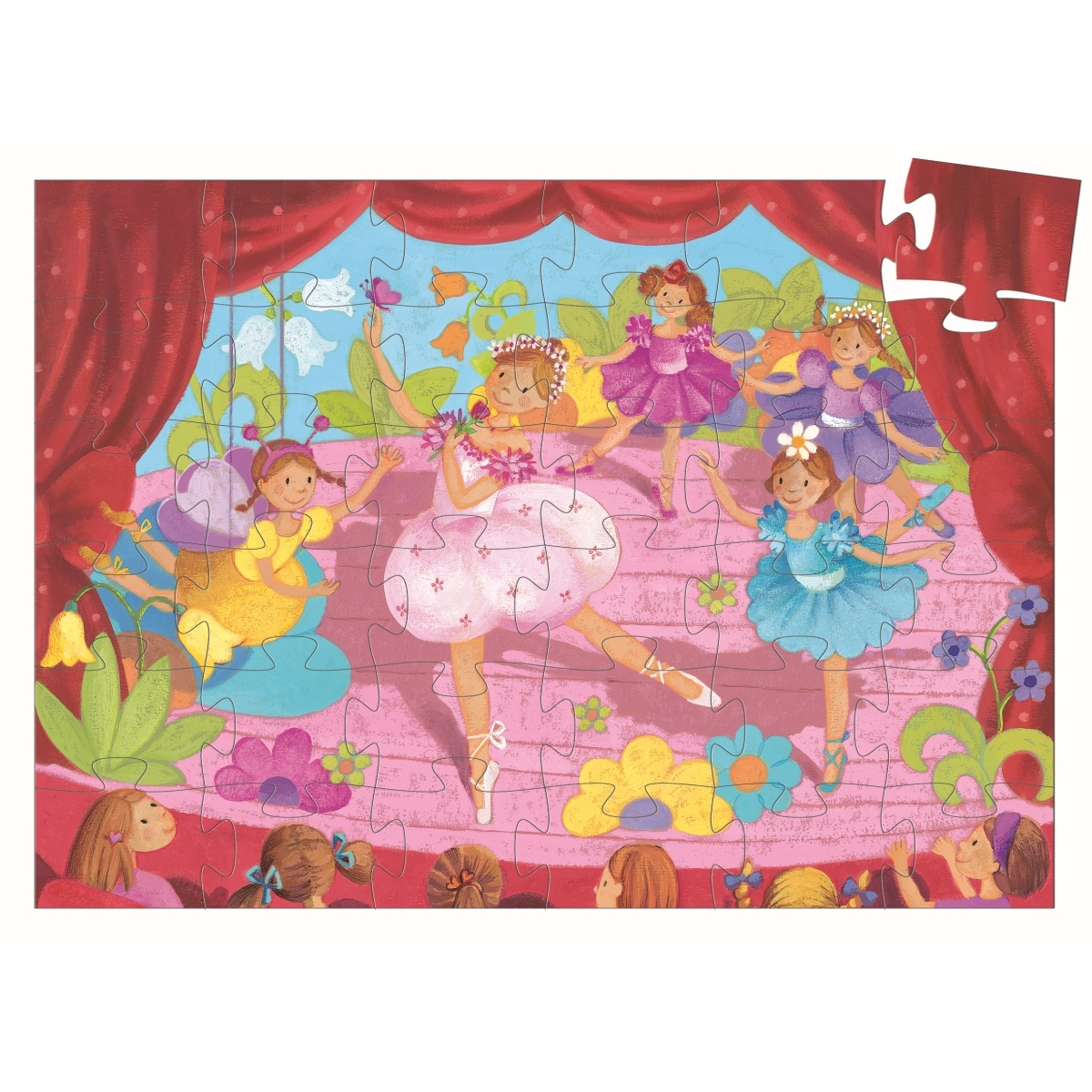 DJ07227-Puzzle-Ballerina-mit-Blumen-36-Teile-2 Djeco Puzzle Ballerina