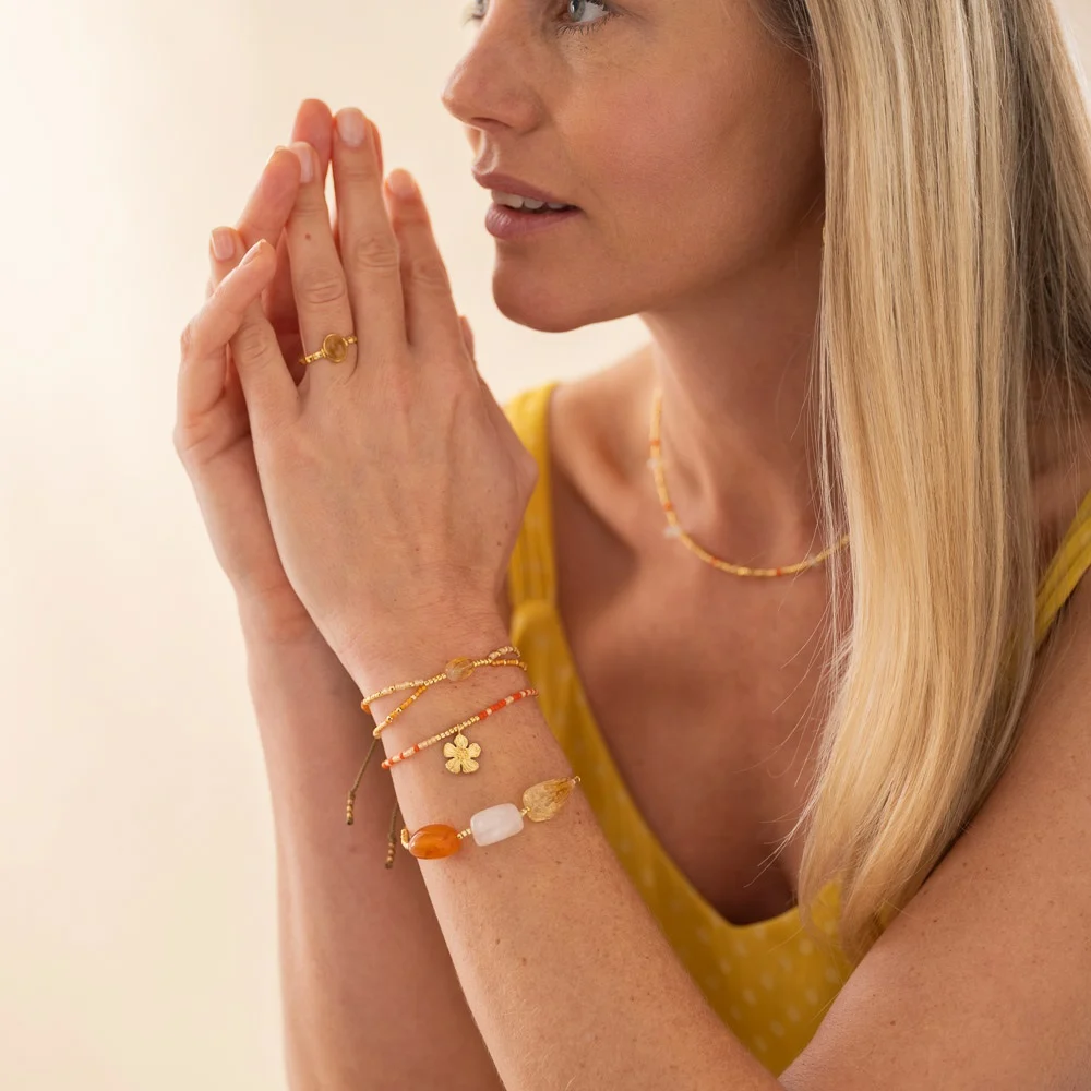 A Beautiful Story Shining Citrin Karneol Armband 