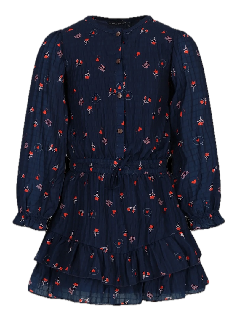 NONO Miggy Kleid in Dunkelblau mit Rosen 