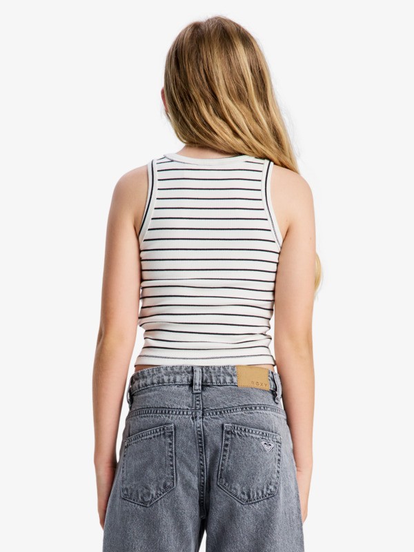 Roxy Iconic Days Stripes - Top für Mädchen in Weiß - Schwarz Gestreift Roxy Iconic Days Stripes - Top für Mädchen in Weiß - Schwarz Gestreift
