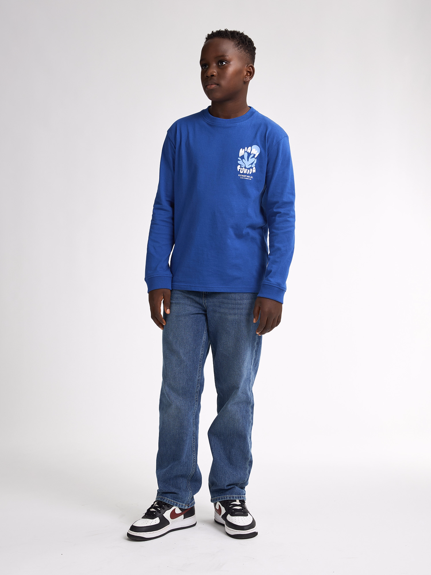 Petrol Industries Jungs Langarm Shirt in Imperial Blau - Miami Florida - SALE Petrol Industries Jungs Langarm Shirt in Imperial Blau - Miami Florida - SALE