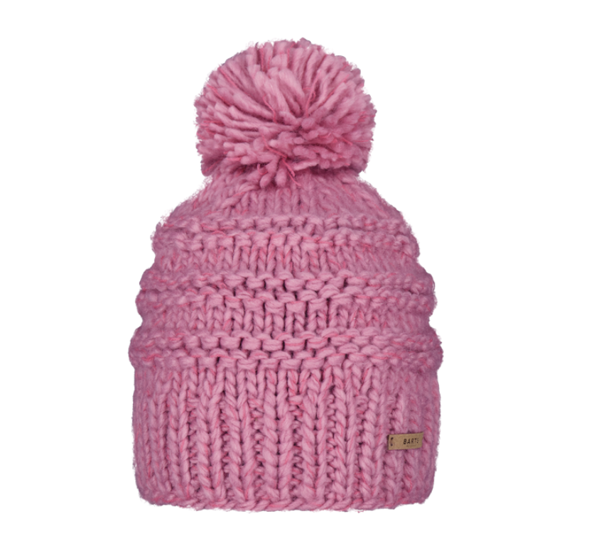 Barts Jasmin Damen Bommelmütze in Rose - Handgestrickt Barts Jasmin Damen Bommelmütze in Rose - Handgestrickt