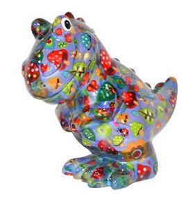 POMME-PIDOU-SPARDOSE-DINO-TITO-GRAU Pomme pidou Spardose Dino Tito in Grau mit Pilze