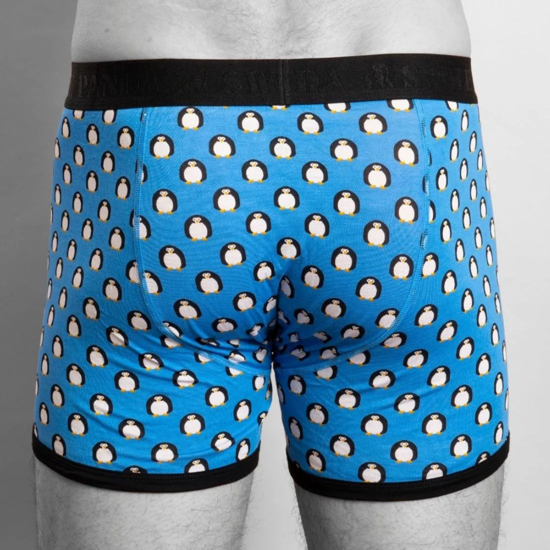 Swole Panda Bambus Herren Unterwäsche - Boxer Short in Blau - Pinguin