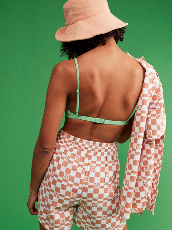 Roxy Over The Sun Check - Leichte Shorts für Frauen