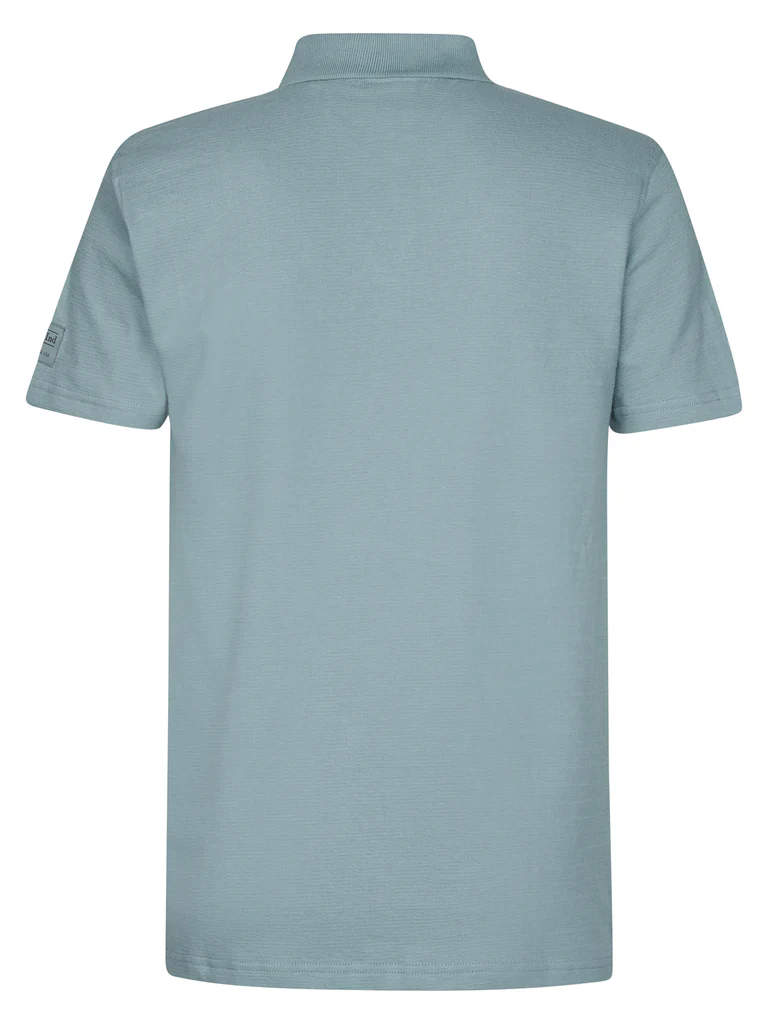 Petrol Industries Herren Towelling Polo in Driftwood Blau Petrol Industries Herren Towelling Polo in Driftwood Blau