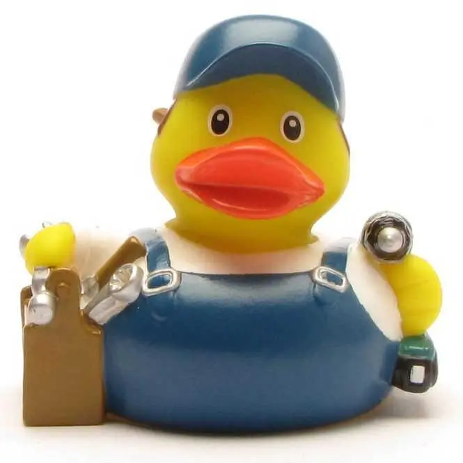 Lanco Handyman Duck - Naturkautschuk Badeente Monteur - Gummiente Lanco Handyman Duck - Naturkautschuk Badeente Monteur - Gummiente