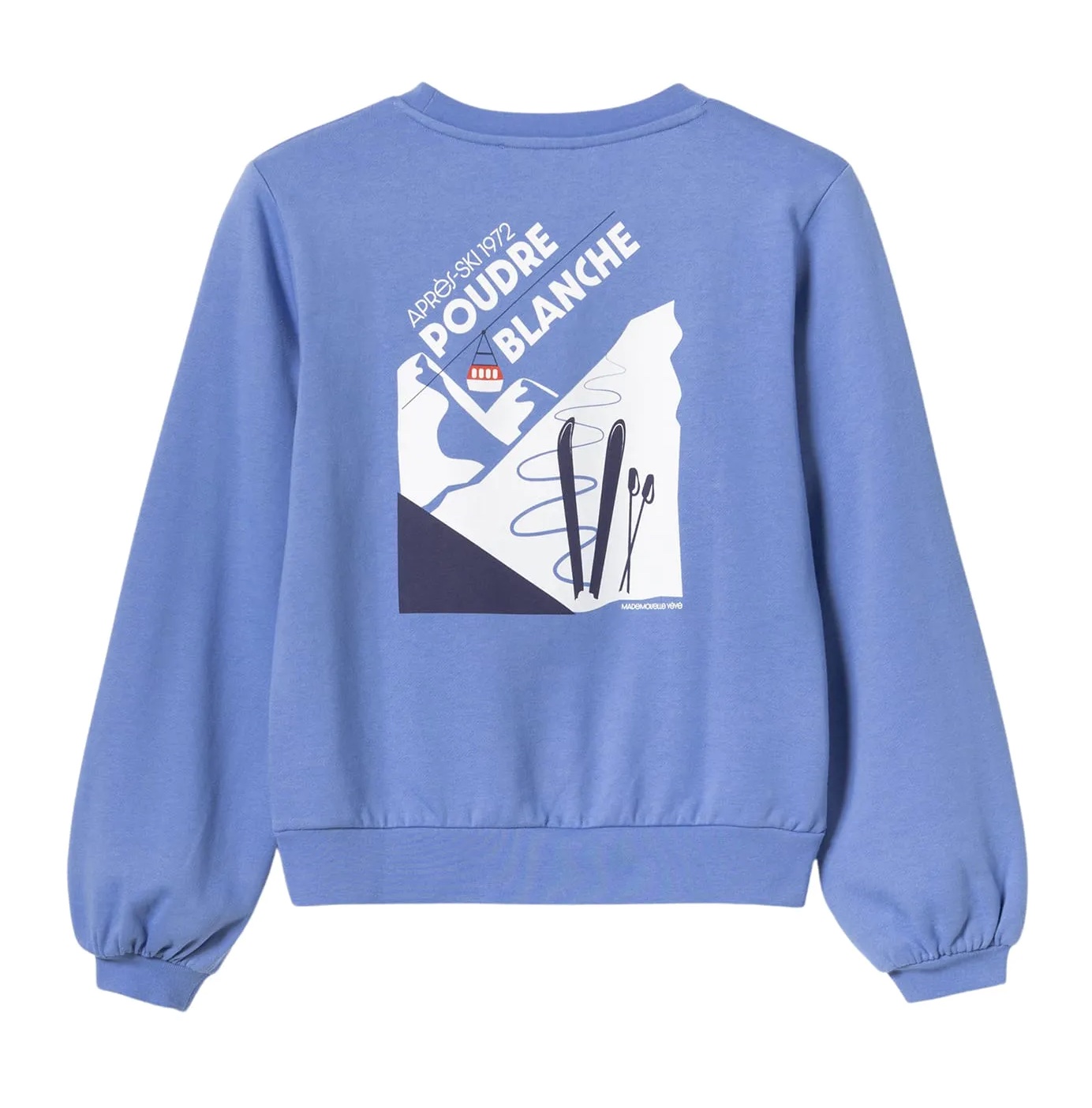 Mademoiselle YeYe Aprés Ski Sweatshirt Bio Baumwolle in Persian Jewel Blau - SALE Mademoiselle YeYe Aprés Ski Sweatshirt Bio Baumwolle in Persian Jewel Blau - SALE
