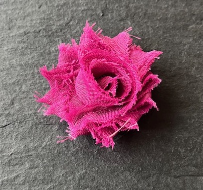 Wowzers Petit Shabby Chic Stoffblume - Plum - 3 Blumen 
