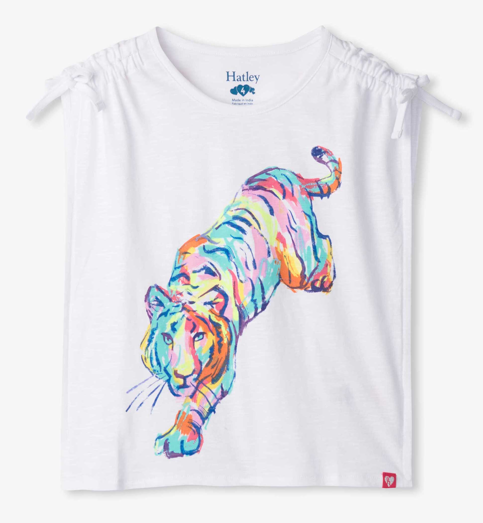 Hatley Kurzarm T-Shirt in weiß mit Regenbogen Tiger - SALE Hatley Kurzarm T-Shirt in weiß mit Regenbogen Tiger - SALE