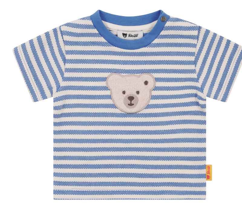 Steiff T-Shirt & Shorts Set - Blau & Blau Gestreift