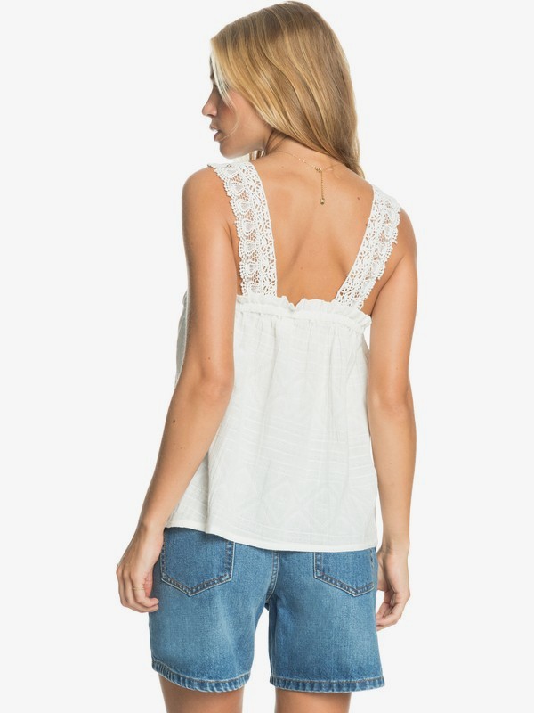 Roxy Riemchen-Top in Weiß - The Love Party - SALE