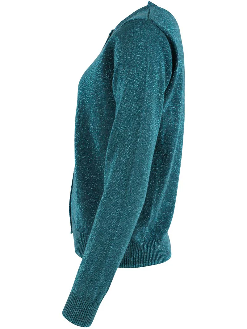 Danefae Damen Danesaga Glitzer Cardigan in Grün