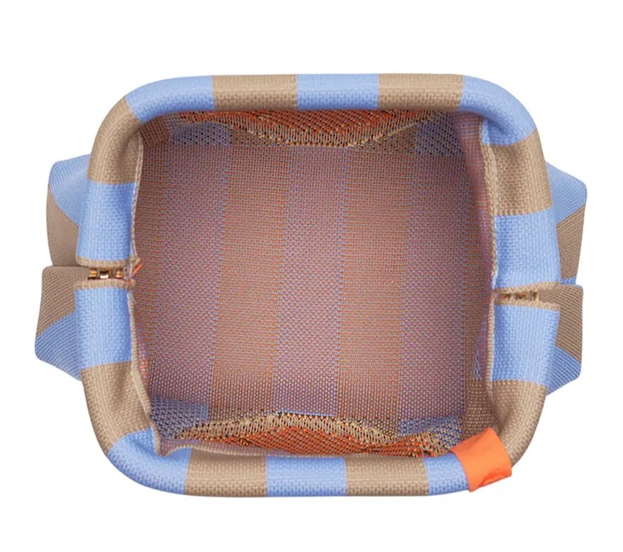 LOT83 Rebel Kulturtasche oder Clutch Emma - Blau Beige- Hummer
