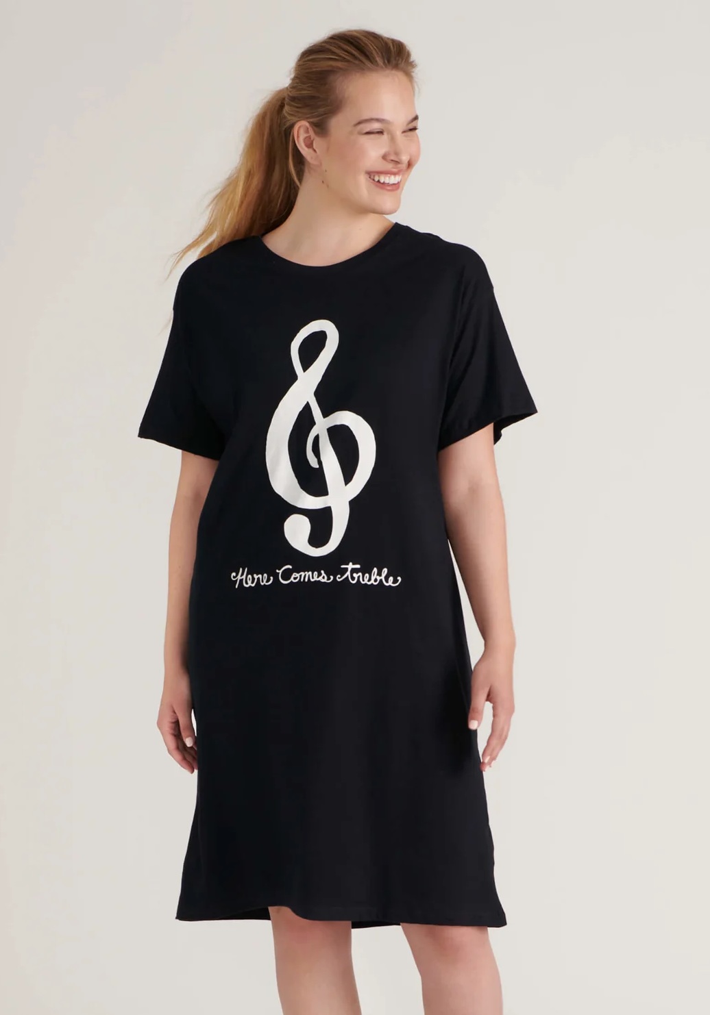 Little Blue House Damen Sleepshirt - Here Comes Treble - Musiker