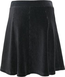 Blue Effect Cord Rock Tennis Skirt aus weichem Velours Jersey in Schwarz