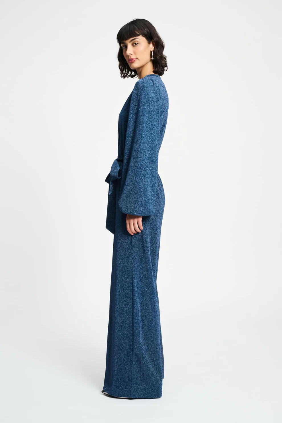 POM Amsterdam Jumpsuit in Dawn Blau Glitzer