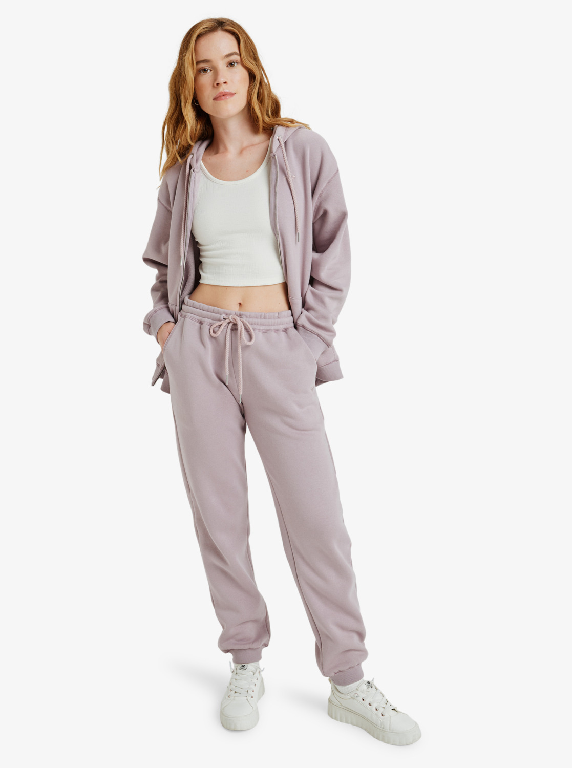 Roxy Surf Stoked Zipper Hoodie Sweatjacke für Damen in Nirvana Flieder Roxy Surf Stoked Zipper Hoodie Sweatjacke für Damen in Nirvana Flieder