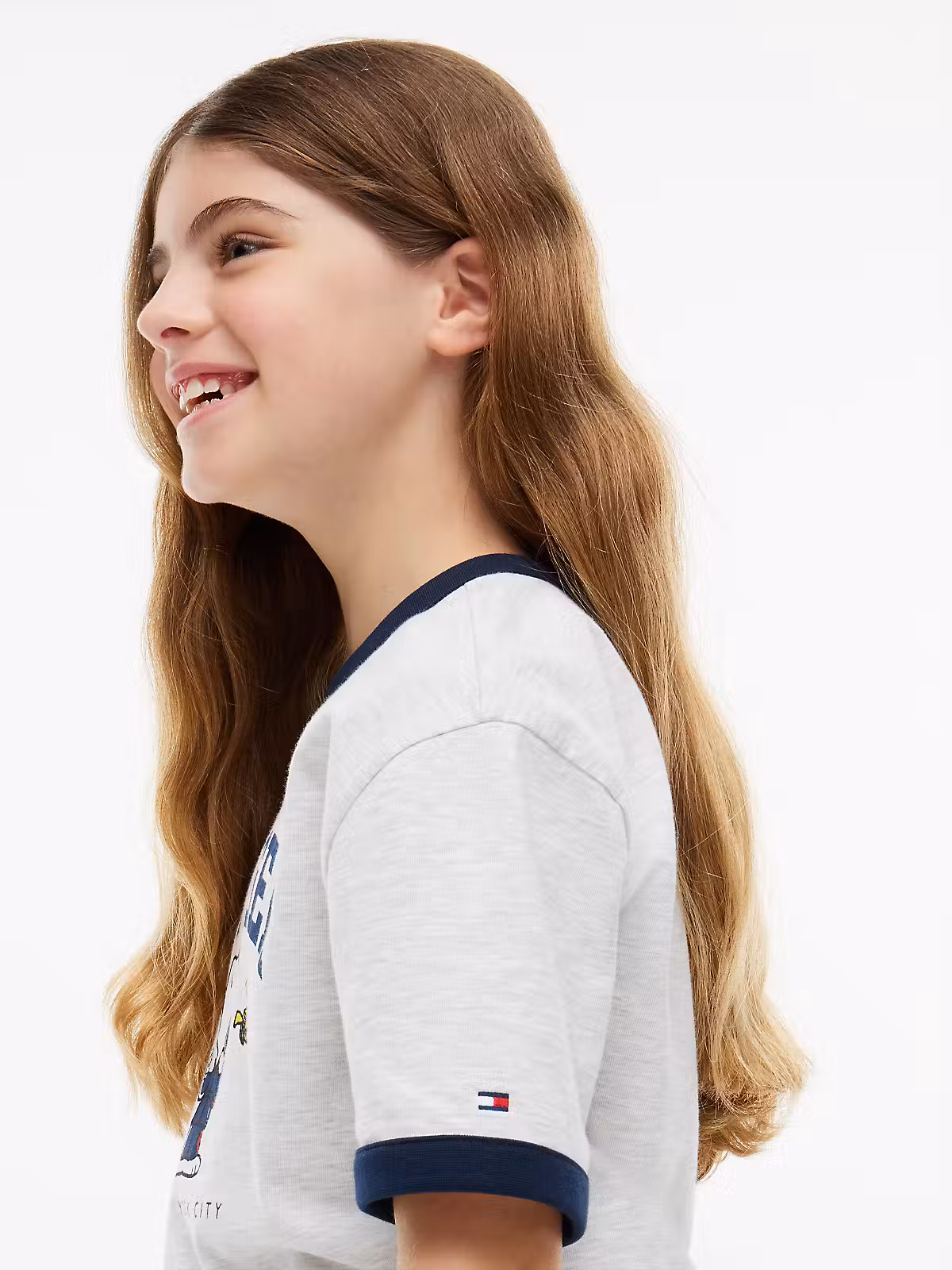 Tommy Hilfiger Peanuts Unisex Kurzarm Ringer T-Shirt - Snoopy