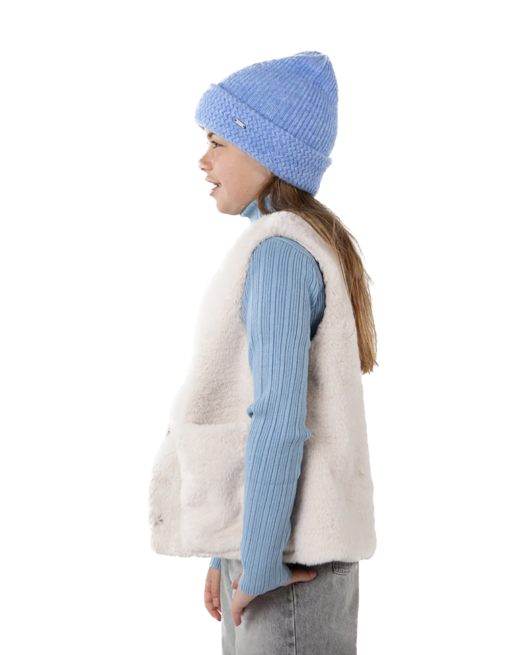 Barts Shae Beanie mit Umschlag - Light Blue - Hellblau