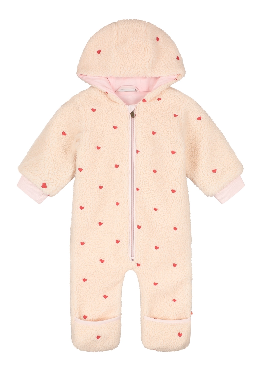 Babyface Teddy Fleece Overall Winteranzug in Rosa mit Herzen Allover Babyface Teddy Fleece Overall Winteranzug in Rosa mit Herzen Allover
