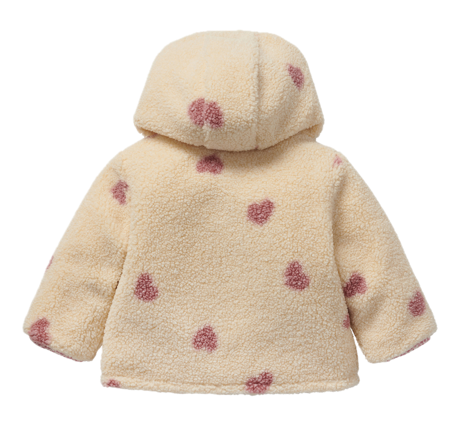 Noppies Baby Girls Wendejacke - Teddy und Herzen